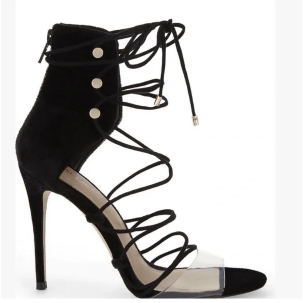 Aldo Somerly Lace Up Velvet heels